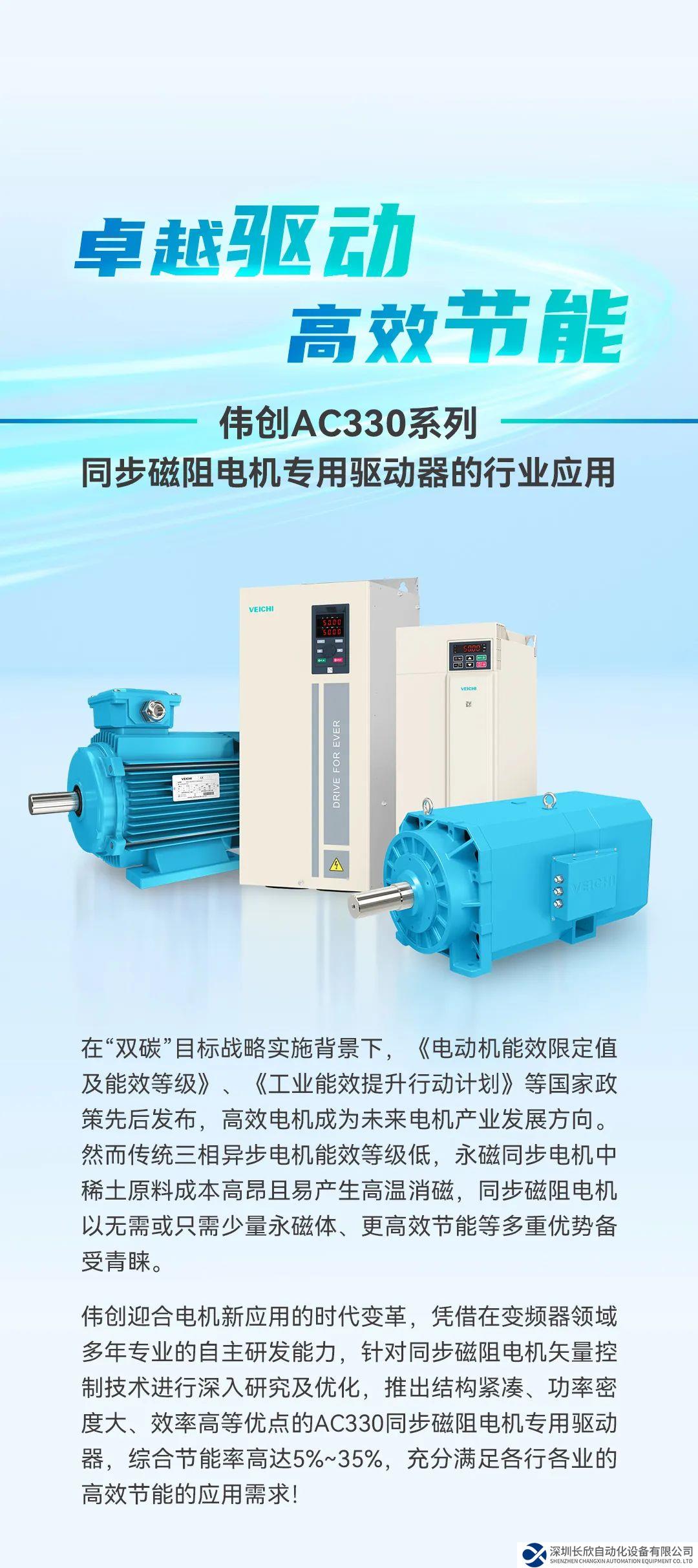 偉創(chuàng)AC330同步磁阻電機專用驅動器的行業(yè)應用