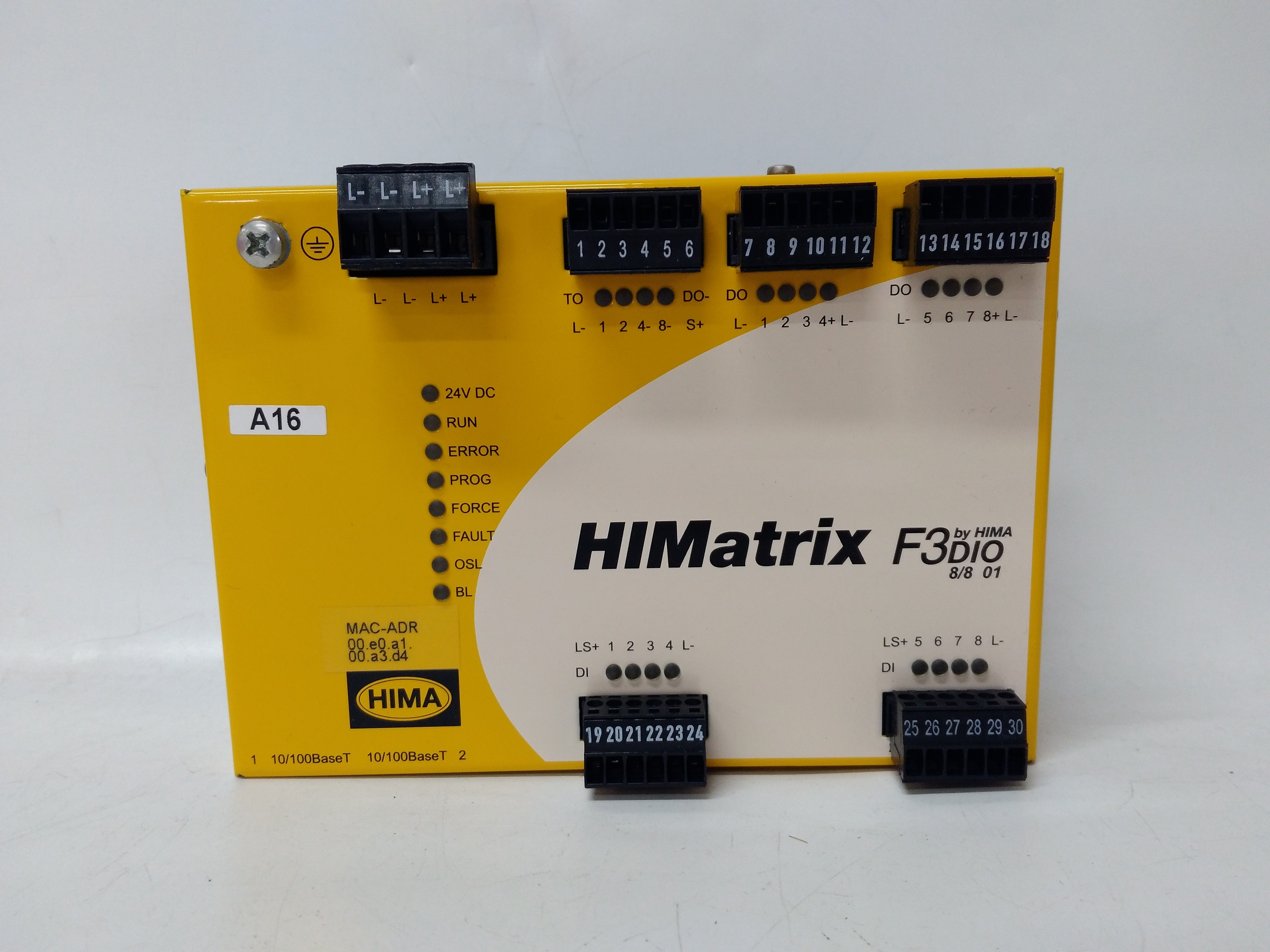 F3 DIO 20/8 02 HIMA 矩陣安全相關(guān)控制器