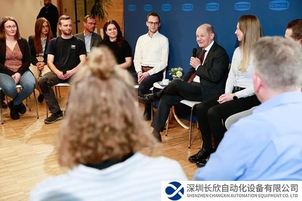 德國總理奧拉夫·朔爾茨訪問施邁茨德國工廠